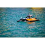 U.S. Naval Oceanographic Office conducts a hydrographic survey by launching an unmanned surface vessel, supported by a Bahrain Coast Guard escort, in the U.S. Central Command area of responsibility. Credit: Official U.S. Navy photo