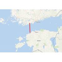   Approximate location of Balticconnector between Finland and Estonia. - Credit: Wikimedia Maps
