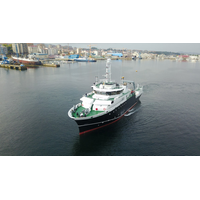 Argentina’s new oceanographic and fishing research vessel 52m Victor Angelescu (Photo: Kongsberg)