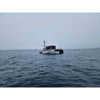 AUCA Ocean’s PIONEER USV in Plymouth Sound. Image from ACUA Ocean.