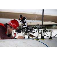 BladeBUG undergoing testing on a wind turbine blade at the National Renewable Energy Centre - Image: ORE Catapult
