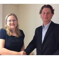 Charlotte Mott, managing director of Hydro-Lek, and Jon Robertson, managing director of Saab Seaeye