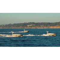 Corsair, Saronic's 24-foot ASV, supports a wide range of applications including maritime domain awareness, port, harbor, and offshore facility security monitoring, logistics shuttle operations and environmental monitoring.
Image courtesy Saronic