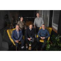 L-R: David Clark (CEO), Graceann Robertson (Sales &amp; Marketing Manager), Richard Knox (Founder-CTO), Robert Heron (Operations &amp; Engineering Director), Alan Shanks (Chief Financial Officer). © Verlume