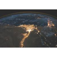 One of the fascinating aspects of viewing Earth at night is how well the lights show the distribution of people. In this view of Egypt, we see a population almost completely concentrated along the Nile Valley, just a small percentage of the country’s land area.  (Image Credit: NASA:Historic Images on Flickr Commons)