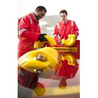 Flexlife engineers with Armadillo technology in Flexlife’s Aberdeen HQ research and development facilities.