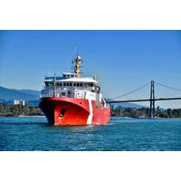 The future Capt. Jacques Cartier, the second of three Offshore Fisheries Science Vessels (OFSV) to be designed and built by Seaspan at its Vancouver Shipyards (VSY), began sea trials on October 10, 2019. Photo: Seaspan Shipyard.