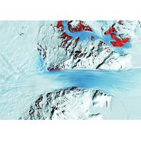 Glaciers like Antarctica’s Byrd Glacier are showing cracks and movement. United States Geological Survey , CC BY-SA