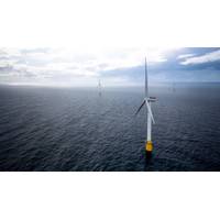 Hywind Scotland floating offshore wind turbines. (Photo: Øyvind Gravås / Woldcam - Equinor)