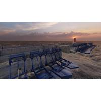 Illustration of Eco Wave Power's upcoming project in Portugal (Credit: Eco Wave Power)