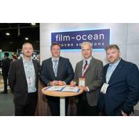 Image caption: L-R, Mike Mackie, Operations Director (Film-Ocean), Scott Jenney (Film-Ocean), Mike Jones (SMD), Lee Carden (SMD). © Film-Ocean