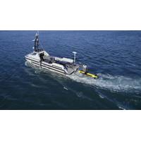 Kraken’s KATFISH and USV-LARS system integrated on TKMS Atlas UK’s ARCIMS 11-meter USV. © Kraken Robotics