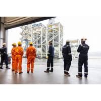 Load out of compressor station cooler modules and flow control module at OneSubsea Horsoy, witnessed by Shell and OneSubsea team (Credit: Shell)