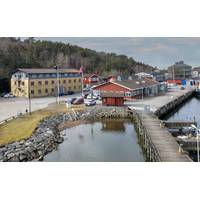MacArtney Sweden's new office at Nya Varvet (yellow building), set within a busy marine hub, supports more direct involvement in system decisions. © MacArtney