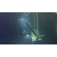 The MARIOW robot performing autonomous welding of a fillet weld underwater.
Copyright: DFKI, MARIOW Team