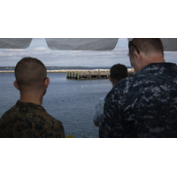 U.S. Military personnel reviewing the SwarmDiver system during the U.S. Navy's Advanced Naval Technology Exercise in August 2018.  (Photo: UUV Aquabotix)