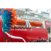 The moment the Ceona Amazon was christened