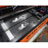 Ocean Infinity’s Kongsberg Hugin AUVs powered by four, 20 kWh Kraken batteries for a total of 80 kWh per vehicle. (Photo: Kraken Robotics)
