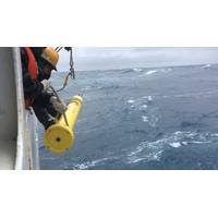 Ocean-going monitoring floats like this one are deployed from “ships of opportunity” as they transit the ocean. (Photo: SOCCOM)