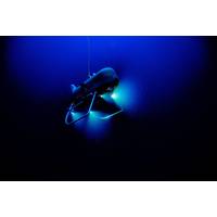AUV Orpheus operating underwater. Image by Marine Imaging Technologies, LLC, copyright Woods Hole Oceanographic Institution