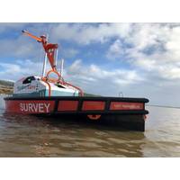 Photo: REAV-40, a multipurpose autonomous surface vehicle for hydrographic and environmental surveying, was developed by Hydrosurv, one of the eleven companies - ©OWGP