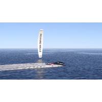 3D rendering of the SP80 sailing on water. (photo courtesy of SP80)