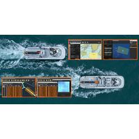 Screenshots of SeeByte’s software showing Mission Planning, Monitoring and Post Mission Analysis for the SeaCat AUV (© 2024 SeeByte Ltd). Background image: ATLAS ELEKTRONIK UK ARCIMS with SeaCat onboard (© 2024 ATLAS ELEKTRONIK UK).