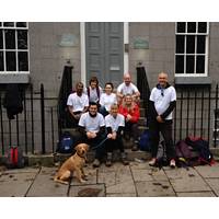 Senergy’s staff in Aberdeen walked from the company’s Banchory office to the city’s Bon Accord Terrace.