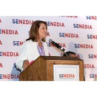 Speaking before representatives from roughly two dozen large and small defense companies, Naval Undersea Warfare Center Division Newport Technical Director Marie Bussiere unveiled the warfare center’s 10-year strategic vision, ‘Mastery of the Seas at All Depths 2025,’ at Defense Innovation Days hosted by the Southeastern New England Defense Industry Alliance at the Newport Marriott, Aug. 25-27, 2025. (U.S. Navy photo by Nick Froment)