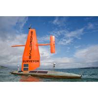 Surveyor is a 20-meter-long uncrewed surface vehicle designed by Saildrone to undertake deep ocean mapping and a variety of Intelligence, Surveillance and Reconnaissance (ISR) missions. (image: Saildrone)