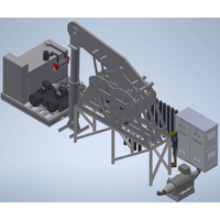 The test rig uses a large hydraulic cylinder to simulate the motion from incoming waves. This allows thorough testing of the
Power Take Off (PTO) system on dry land. The PTO is the part of FPPs technology that transform wave motions into electricity.
