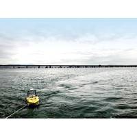 Testing the USV’s systems in a bay near Qingdao, China. The test includes boat stability (by hauling/dragging the vehicle) and communication quality. Photo: Nortek