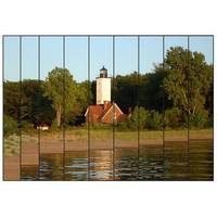 This visualization, using photo bars, shows impacts of rising lake levels at a set location. (Credit: Marty Drabic.)