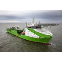 Tideway's new cable and installation vessel Living Stone, one of more than 35 vessels involved in the installation. (Photo: Ørsted)