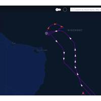 Track of a Russian-flagged tanker approaching the Gulf of Oman, loitering off Oman and turning back toward the Arabian Sea on October 18 to 19. Source: Windward Maritime AI™ Platform.
