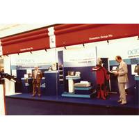 Valeport, which also celebrates its 50th anniversary in 2019, has always been committed to key industry exhibitions and has attended every single Oceanology show, an example of an early Valeport exhibition stand. Photo: Valeport