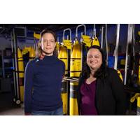 L-R, Dr Veerle Huvenne and Dr Filipa Carvalho. Image courtesy NOC