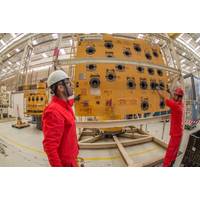 Workers assembling subsea equipment at Aker Solutions factory in Brazil. Photo: Aker Solutions