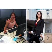 Zhao Xie (left) and Lauren Dolan