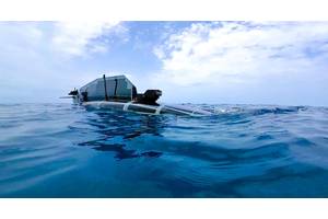 Ocean Aero’s Triton autonomous underwater and surface vehicle (AUSV) was taken up by the Port of Gulfport last year. Credit: Ocean Aero