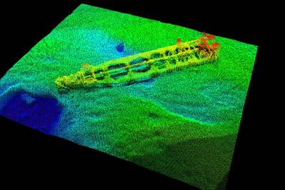 3-dimensional image of merchant ship: Image courtesy of MOD UK