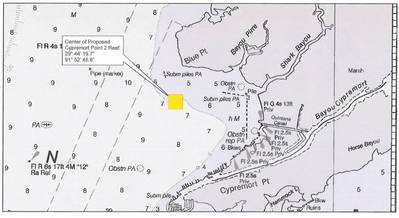 Vermilion Bay Louisiana Map Cca Louisiana To Create Vermilion Bay Reef