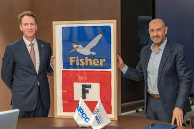The memorandum of understanding (MoU) was signed by Yasser Zaghloul and Eoghan O'Lionaird at a ceremony held in Abu Dhabi on May 26, 2022. (Photo: James Fisher and Sons plc)
