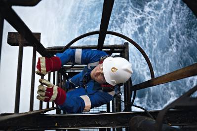 Offshore rig worker: File image