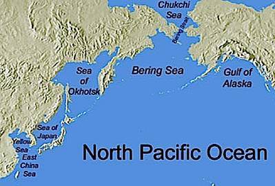 Sea of Okhotsk area image courtesy of NOAA