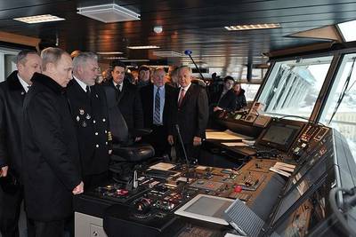 President Putin Aboard Icebreaker: Photo credit Presidential News Service