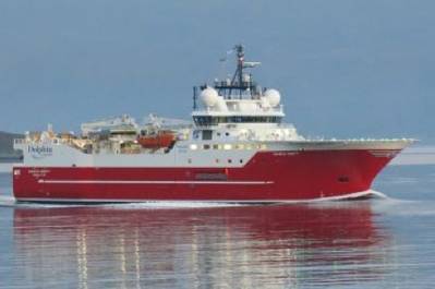 Seismic survey ship Sanco Swift: Photo courtesy of the owners
