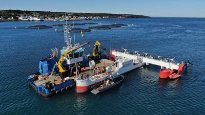 Sustainable Marine is set to demonstrate that Nova Scotia can produce vast amounts of clean and predictable energy from its world-famous tidal streams, after completing construction of its substation at Grand Passage. Photo courtesy  Sustainable Marine