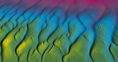 This image details sandwaves in the Lowestoft Stanford Channel (UK) using data acquired by the AI-powered GeoSwath 4 bathymetric sonar. Image courtesy GeoAcoustics