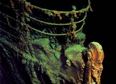 A view of the bow of the Titanic (Photo: NOAA and the Russian Academy of Sciences)